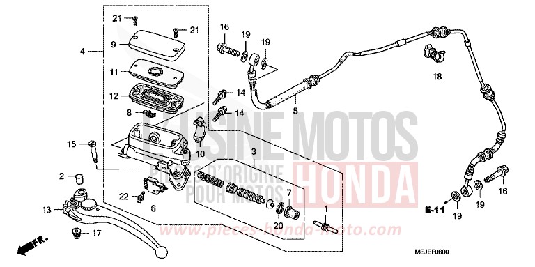 CLUTCH MASTER CYLINDER for CB1300 Super Bold'or ABS PEARL FADELESS WHITE (NH341KF) from 2007